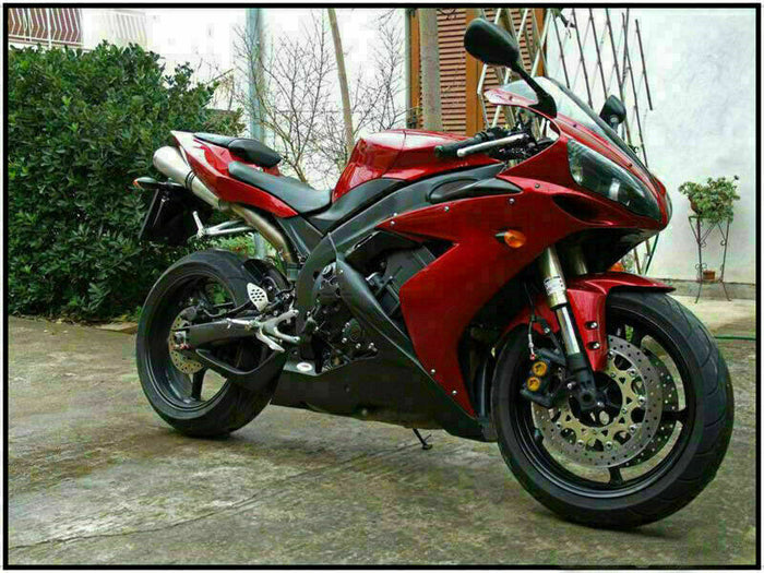 MSB Injection Red Black Plastic Fairing Fit for Yamaha 2004-2006 YZF R1 ABS j001