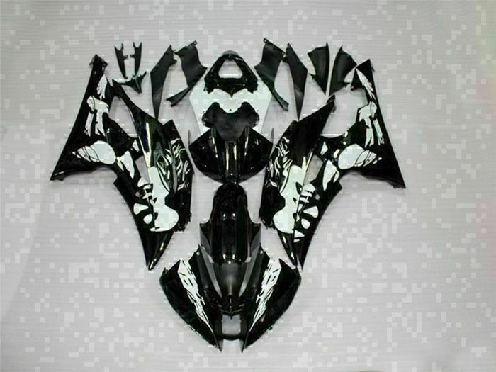 MS Injection Bodywork White Black Fairing Fit for Yamaha 2008-2016 YZF R6 g045