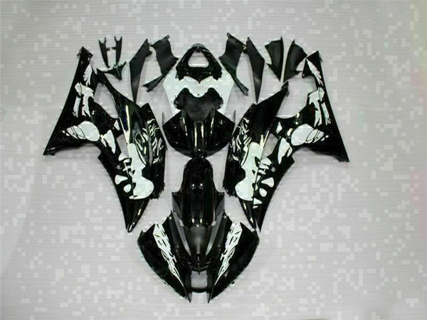 MS Injection Bodywork White Black Fairing Fit for Yamaha 2008-2016 YZF R6 g045
