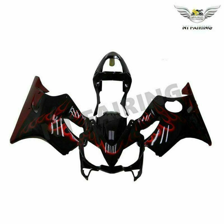 NT Fairing Fit for Honda 2001-2003 CBR600 F4i N006- Red Flames | ABS Injection