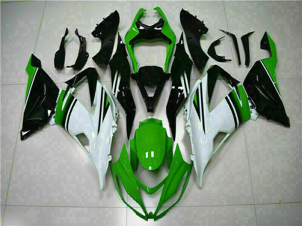 MSA Fit for  2013-2018 ZX6R 636 Plastic White Blue Injection Fairing s005