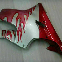 MS Red Flame Silver Injection Fairing Fit for Honda 2001-2003 CBR600 F4I u013