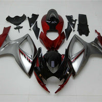 MSA Injection Red Silver Fairing Kit Fit for  2006 2007 GSXR 600 750 a006y