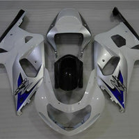 MSB Injection  White Silver Fairing Fit for  2001-2003 GSXR 600 750 l075