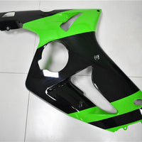 MSA Fit for  03-04 ZX6R 636 Plastic Green Black Injection Fairing a007