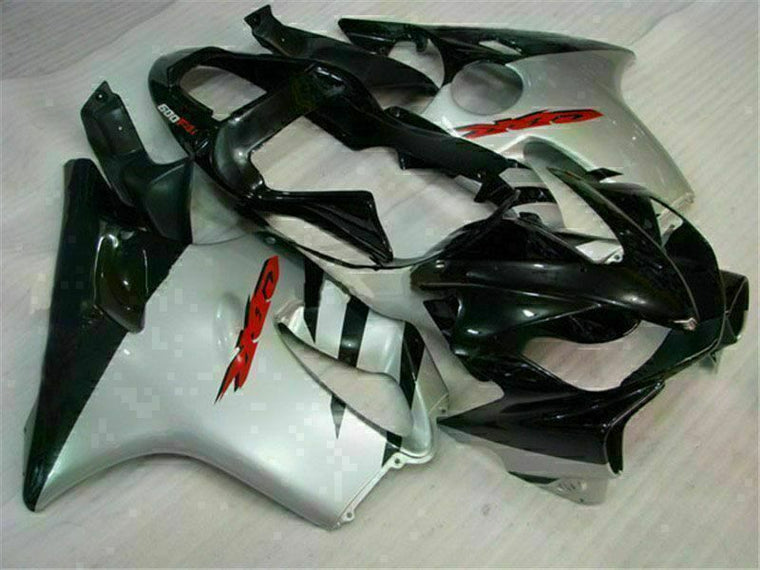 MS Black Silver Injection Fairing Kit Fit for Honda 2001-2003 CBR600 F4I ABS u009
