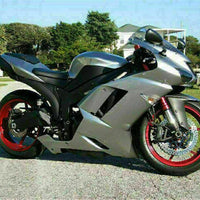 MSA Fit for  2007 2008 ZX6R Plastic Silver Brand New Injection Fairing s010