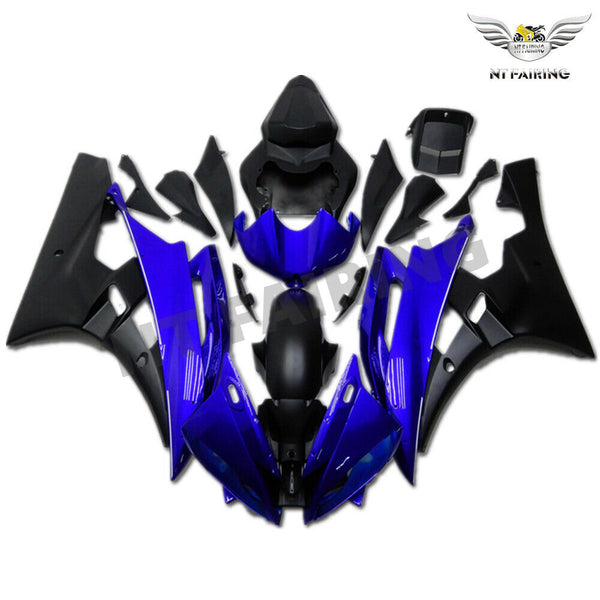 MSB Injection Blue Black Plastics Fairing Fit for Yamaha 2006-2007 YZF R6 j006