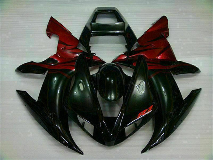 MSB Injection Mold Kit Black Red Fairing Fit for Yamaha 2002-2003 YZF R1 g002-02