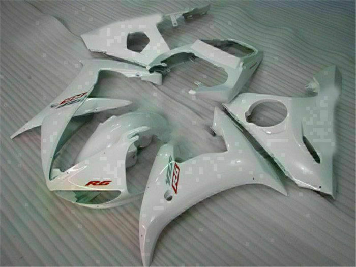 MS Injection White Fairing Kit Fit for Yamaha YZF 2003-2005 R6 & 06-09 R6S g005