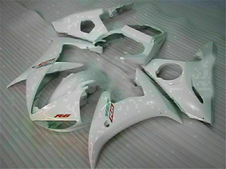 NT Fairing Fit for Yamaha 2003-2009 YZF-R6/YZF-R6S G005- White | ABS Injection