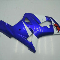 MSB Injection  White Blue Fairing Fit for  2001-2003 GSXR 600 750 l081