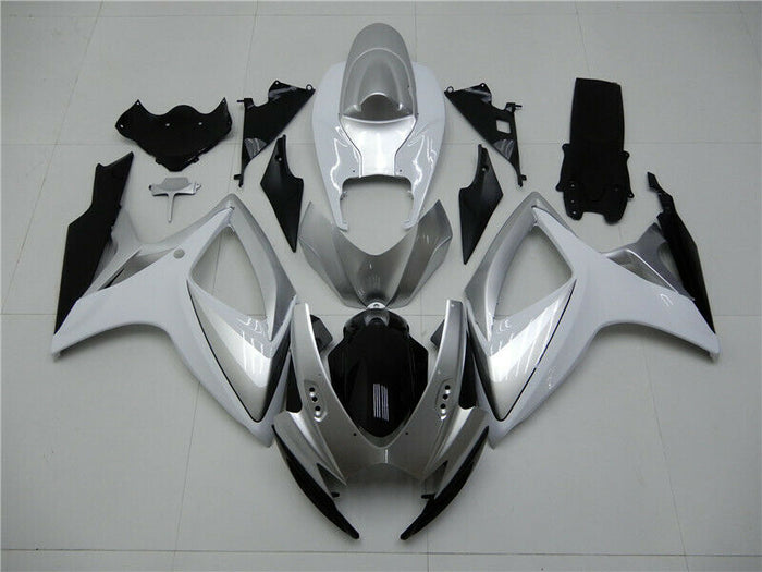 NT Injection Fairing Kit Fit for 2006 2007 GSXR 600 750 Silver White Black N039