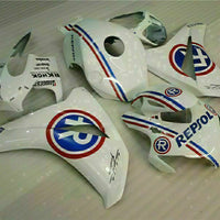 MS Injection Plastic White Blue Fairing Fit for Honda 2008-2011 CBR1000RR u043