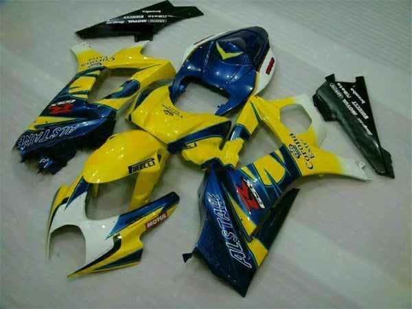 MS Injection Plastic Yellow Fairing Kit Fit for  2007-2008 GSXR 1000 q013