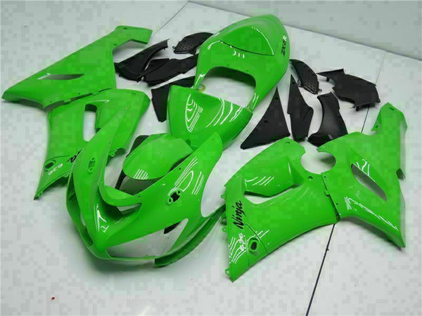 Fit for  Ninja 2005-2006 ZX6R 636 Green Injection Fairing Kit t010-T