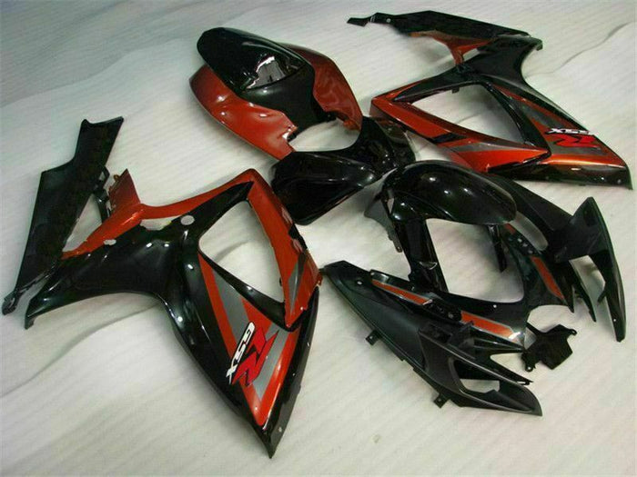 MSB Injection Black Red Fairing Fit for  2006 2007 GSXR 600 750 n082
