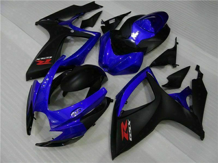 MSB Injection Blue Black Fairing Fit for  2006 2007 GSXR 600 750 n084