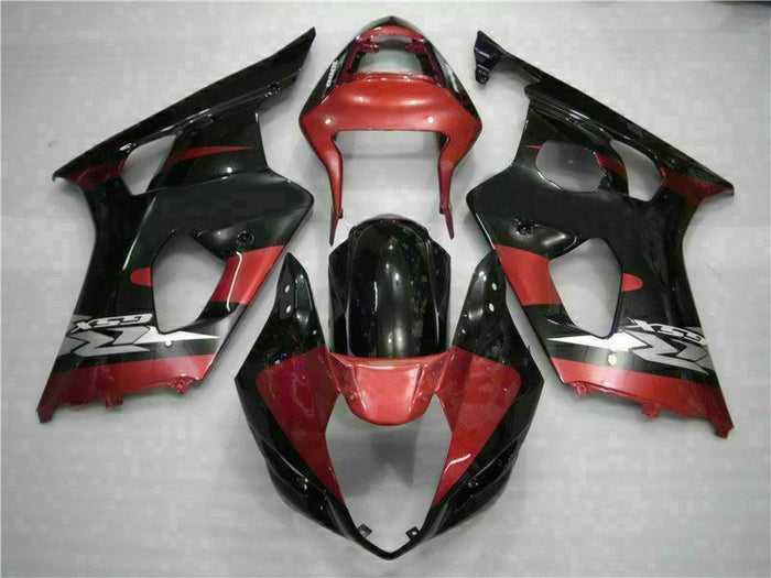 MS Injection Plastic Red Black Fairing Fit for  2003-2004 GSXR 1000 q046