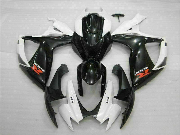 MSB Injection White Black Fairing Fit for  2006 2007 GSXR 600 750 o064