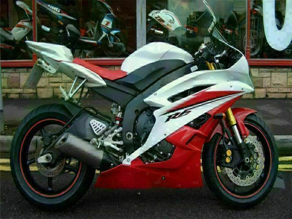 MS Injection Bodywork Red White Fairing Fit for Yamaha 2006-2007 YZF R6 g059