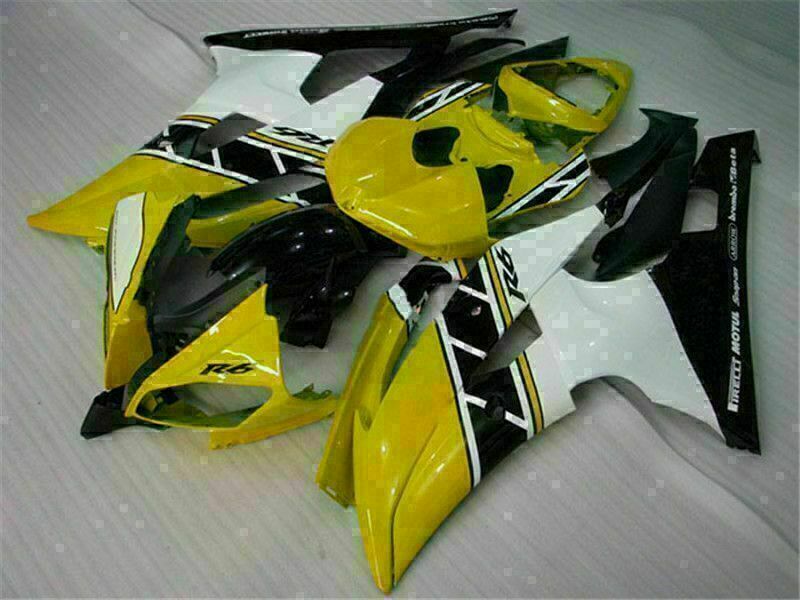 NT Fairing Fit for Yamaha 2008-2016 YZF-R6 G025- Yellow White | ABS Injection