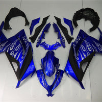 MSA Fit for  Fairing Ninja 2013-2017 EX300 300 Blue Flame Injection a009