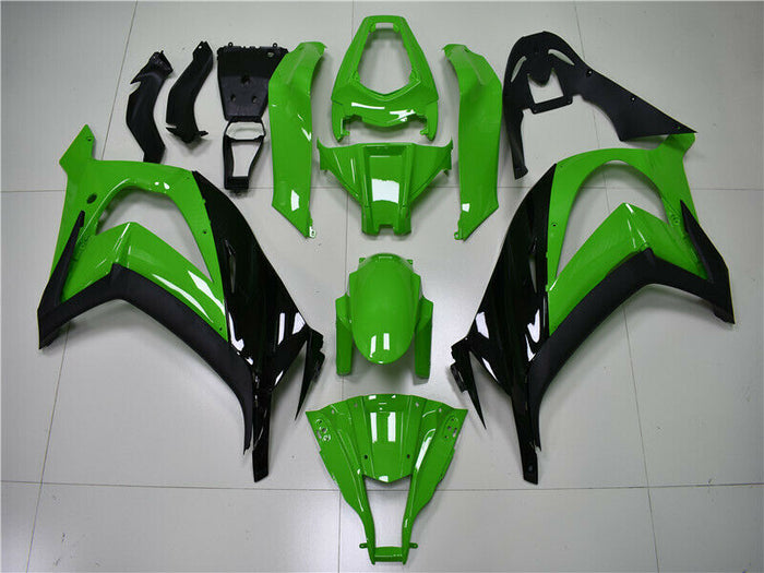 MSA Fit for  2011-2015 ZX10R Plastic Green Black New Injection Fairing k003