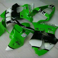 MS Fit for  2000-2002 ZX6R Plastic Green Black Injection Fairing ABS t024