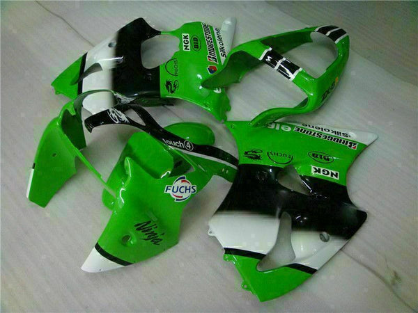 MS Fit for  2000-2002 ZX6R Plastic Green Black Injection Fairing ABS t024