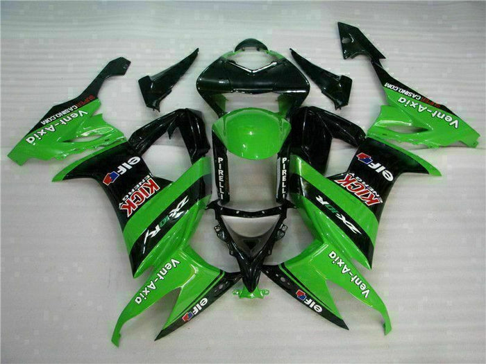 MSA Fit for  2008-2010 ZX10R ZX-10R ABS Green Black Injection Fairing t012-T