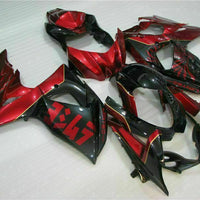 MS Injection Red Flame Black Fairing Kit Fit for  2009-2016 GSXR 1000 p005