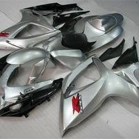 MSB Injection Mold Silver Fairing Set Fit for  2006 2007 GSXR 600 750 k033