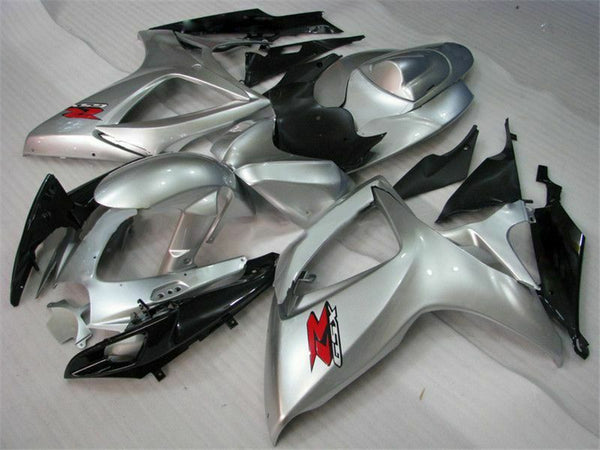MSB Injection Mold Silver Fairing Set Fit for  2006 2007 GSXR 600 750 k033