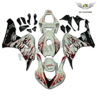 MS Injection Red Flame White Fairing Fit for Honda 2006-2007 CBR1000RR l021