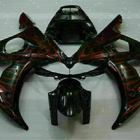 MS Injection Mold Red Flame Fairing Fit for Yamaha YZF 2003-2005 R6 & 06-09 R6S g026