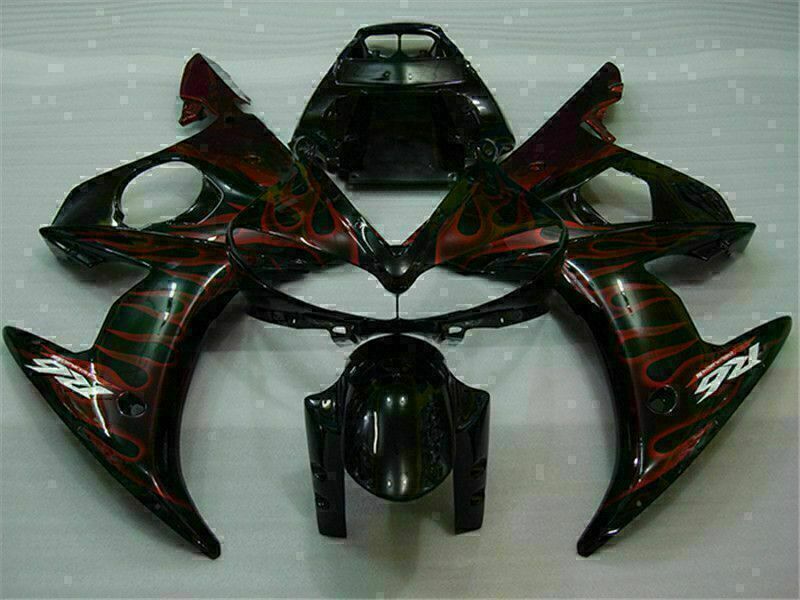 NT Fairing Fit for Yamaha 2003-2009 YZF-R6/YZF-R6S G026- Red Flame | ABS Injection