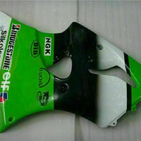 MS Fit for  2000-2002 ZX6R Plastic Green Black Injection Fairing ABS t024