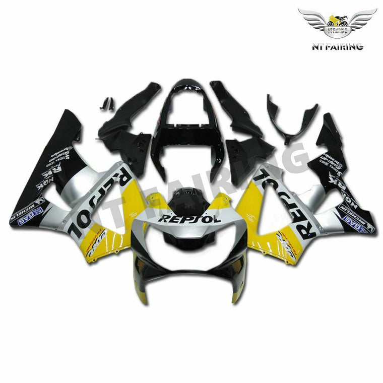NT Fairing Fit for Honda 2000-2001 CBR929RR U002- Yellow Silver | ABS Injection, US Stock