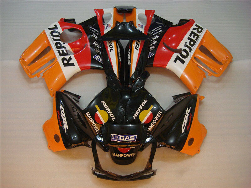 NT Fairing Fit for Honda 1997-1998 CBR600 F3 U017- Msa Black Orange 600f | ABS Injection