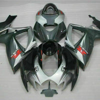 MSB Injection Silver Black Fairing Fit for  2006 2007 GSXR 600 750 n042
