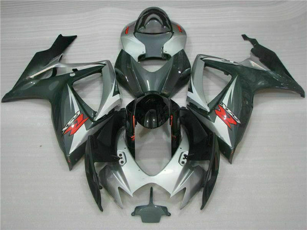 MSB Injection Silver Black Fairing Fit for  2006 2007 GSXR 600 750 n042