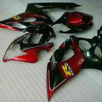 MS Injection Kit Red Black Fairing ABS Fit for  2005-2006 GSXR 1000 r009