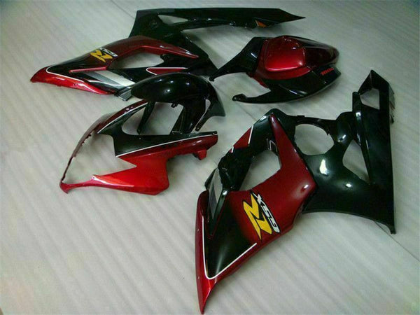MS Injection Kit Red Black Fairing ABS Fit for  2005-2006 GSXR 1000 r009
