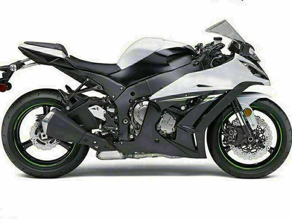 MSA Fit for  Ninja 2011-2015 ZX10R Plastic White Injection Fairing s005