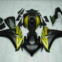MS Injection Black Gold Plastic Fairing Fit for Honda 2008-2011 CBR1000RR u042