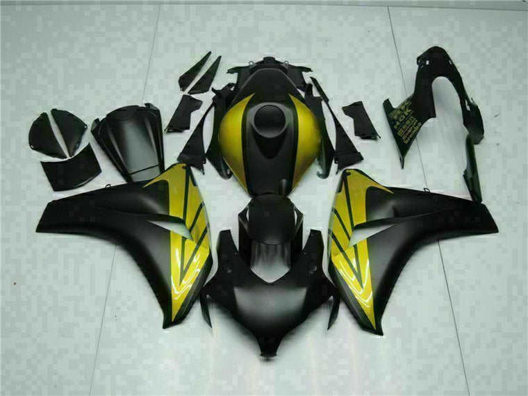 MS Injection Black Gold Plastic Fairing Fit for Honda 2008-2011 CBR1000RR u042
