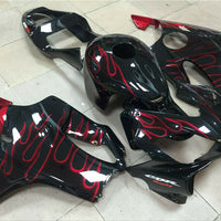 NT Red Flame Injection Fairing with Tank Cover Fit for Honda 2001-2003 CBR600 F4I U055