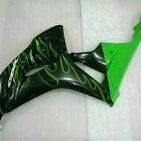 MS Injection Green Flame Black Fairing Fit for Honda 2006-2007 CBR1000RR u025