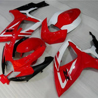 MSB Injection Red White Fairing Fit for  2006 2007 GSXR 600 750 l090